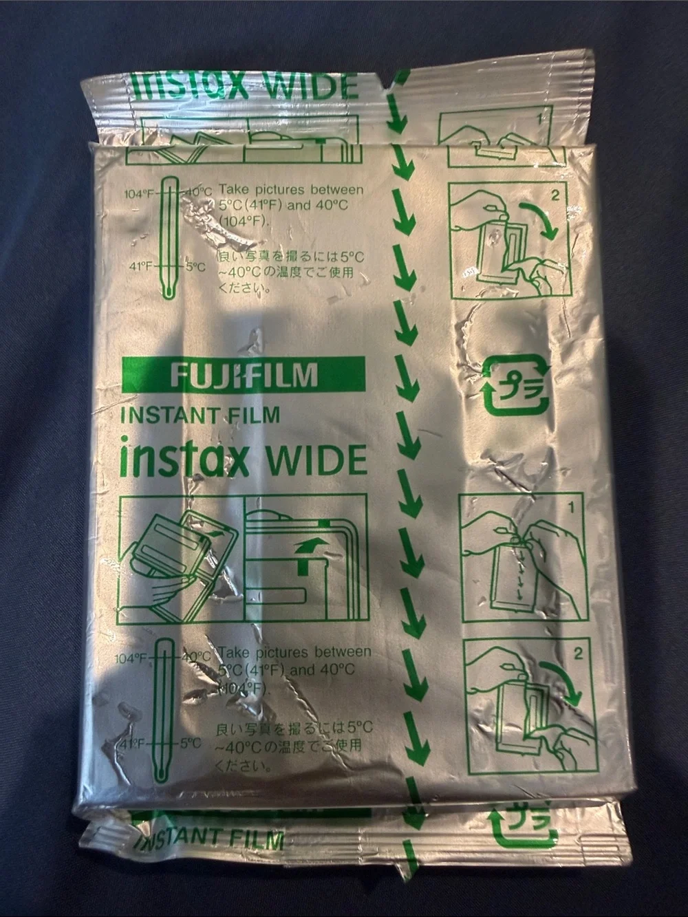 Fujifilm Instax Wide Film Pack in Silver and Green